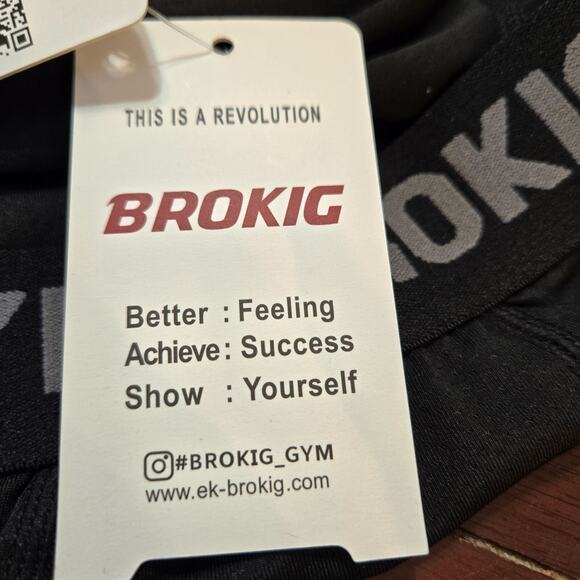 NWT'S -BROKIG 2-Pk Men's Sturdy Compression Tights Calf-Printed Black/White Sz M - Picture 10 of 10